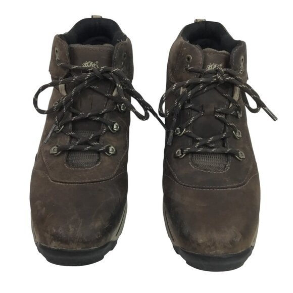 Timberland Mens 7 Waterproof Nubuck Leather Lace Brown Hiking Boots - Picture 2 of 11